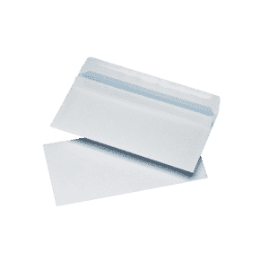 1000 White DL Windowed (35mm x 90mm) Self Seal Envelopes (110mm x 220mm)