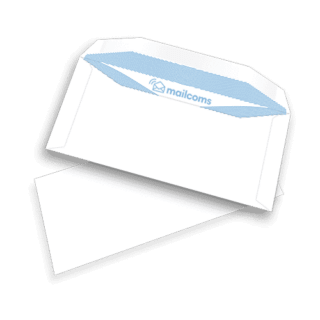 1000 White DL+ Gummed Plain (Non Window) Folding Inserting Machine Envelopes (114mm x 235mm)