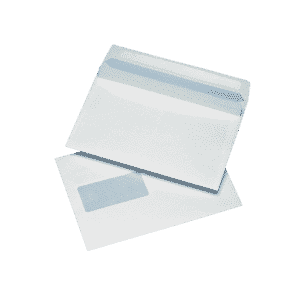 500 White C5 Windowed (45mm x 90mm) Self Seal Envelopes (162mm x 229mm)