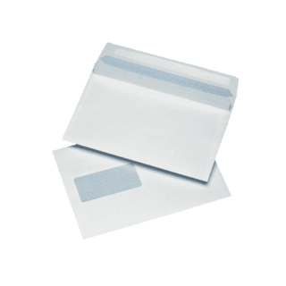 500 White C5 Windowed (45mm x 90mm) Self Seal Envelopes (162mm x 229mm)