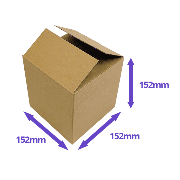 Single Wall Cardboard Boxes - 152x152x152mm - Pack Of 10, 25 & 30