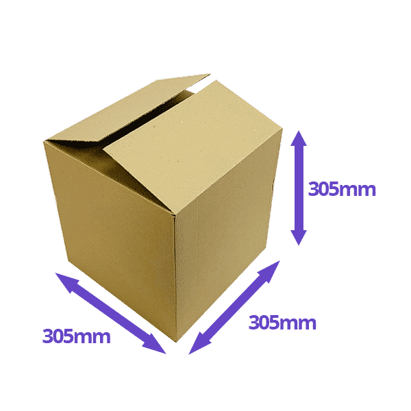 Single Wall Cardboard Boxes - 305x305x305mm - Pack Of 10, 25 & 50