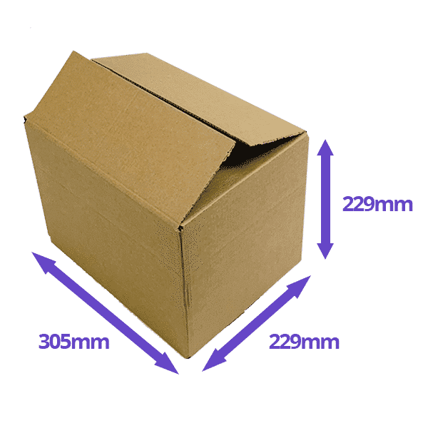 Single Wall Cardboard Boxes - 305x229x229mm - Pack Of 10, 25 & 50