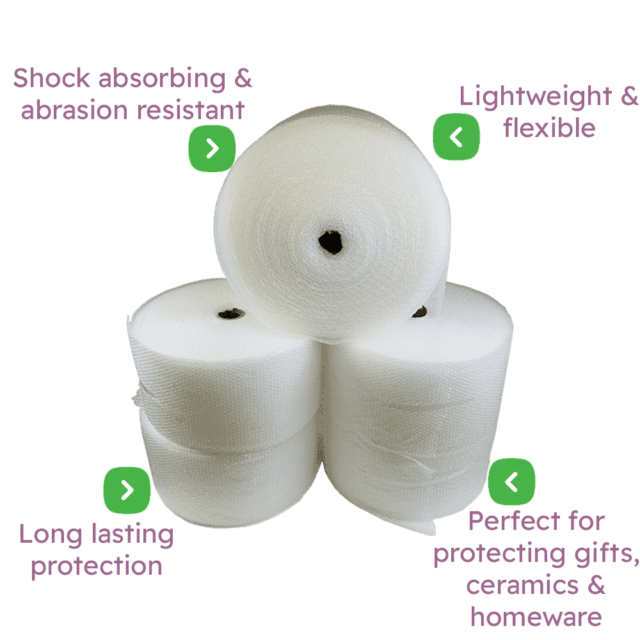 Small Bubble Wrap - 300mm x 100m - Packs Of 1 & 5