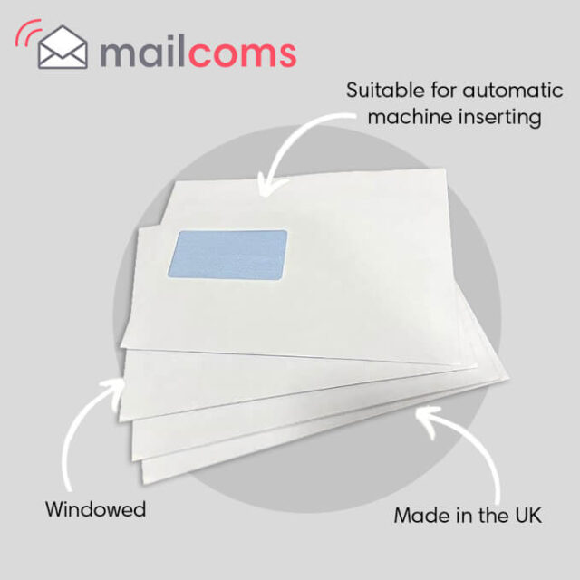 White C5+ Gummed Plain Windowed (45mm x 90mm Window) Envelopes (162mm x 235mm)