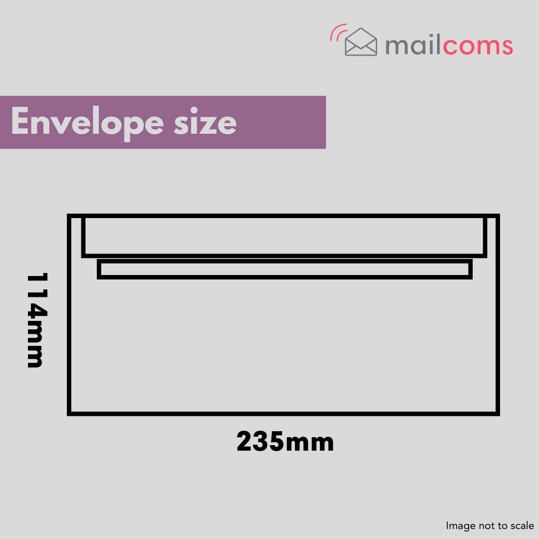 White DL+ Gummed Plain Envelopes