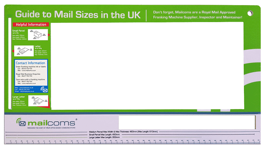 Royal Mail Size Guide Ruler