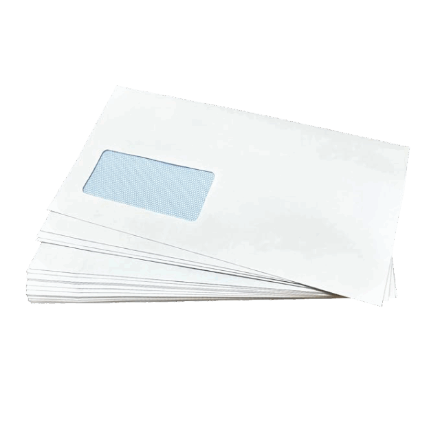 White C5 Windowed (45mm x 90mm) Self Seal Envelopes (162mm x 229mm)