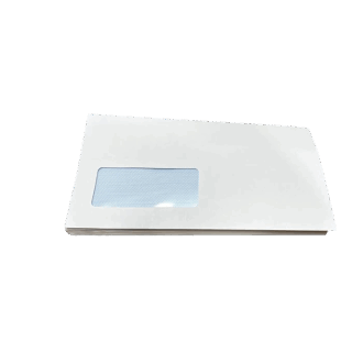 White DL Windowed (35mm x 90mm) Self Seal Envelopes (110mm x 220mm)