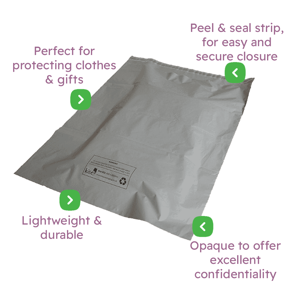 Standard Polythene Mailing Bags Infographic