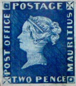 Two Pence Blue Stamp