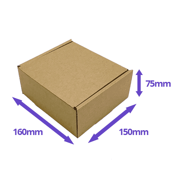 Brown PiP Small Parcel Postal Box - 160x150x75mm - Packs of 10, 25 & 50