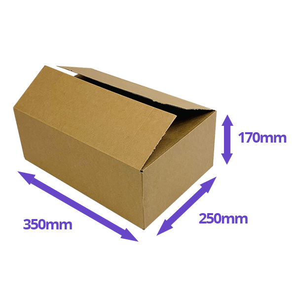 Single Wall Cardboard Boxes - 350x250x170mm
