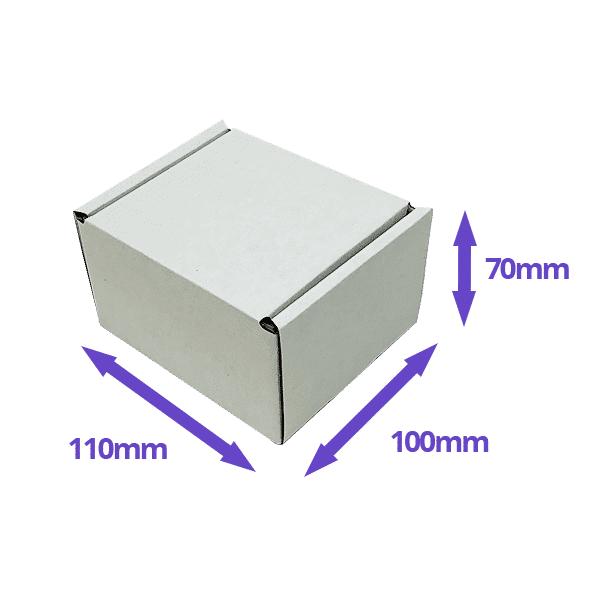 White PiP Small Parcel Postal Box - 110x100x70mm