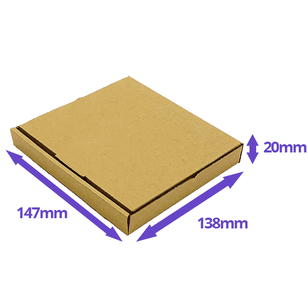 Brown PiP Large Letter Postal Box - 147x138x20mm - Packs of 10, 25 & 50