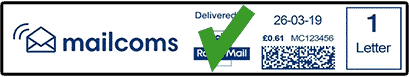 Correct Short Franking Machine Label With Return Address Correct Short Franking Machine Label With Return Address