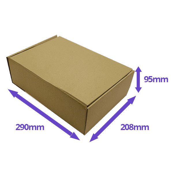 Brown PiP Small Parcel Postal Box - 290x208x95mm