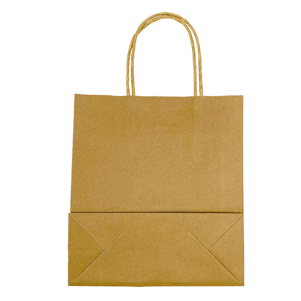 Brown Twist Handle Paper Carrier Bags - 190x80x210mm