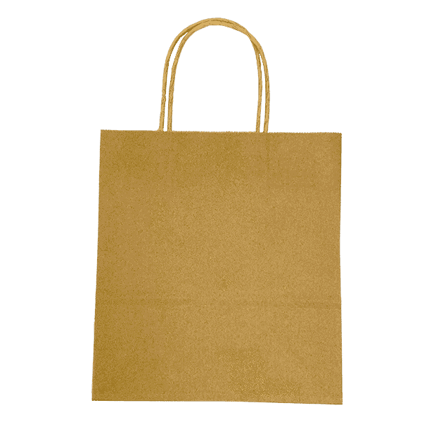 Brown Twist Handle Paper Carrier Bags - 190x80x210mm