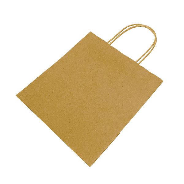 Brown Twist Handle Paper Carrier Bags - 190x80x210mm