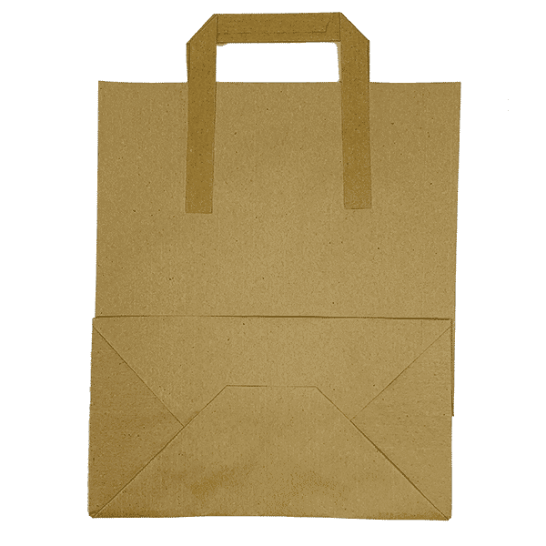 Large Brown Tape Handle Paper Carrier Bags - 254x140x295mm