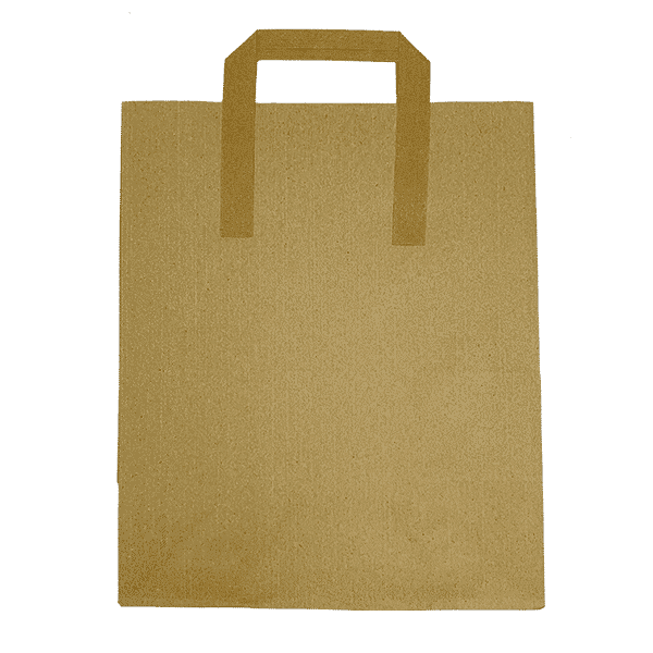 Large Brown Tape Handle Paper Carrier Bags - 254x140x295mm