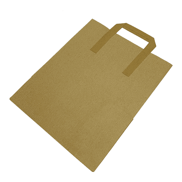 Large Brown Tape Handle Paper Carrier Bags - 254x140x305mm