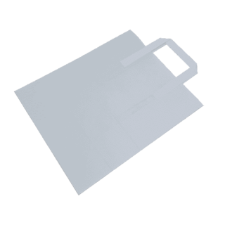 Large White Tape Handle Paper Carrier Bags - 254x140x295mm