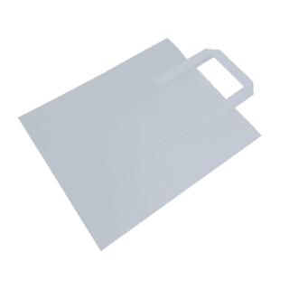 Large White Tape Handle Paper Carrier Bags - 254x140x305mm