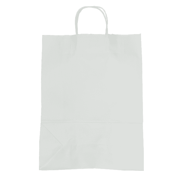 White Twist Handle Paper Carrier Bags - 320x140x420mm