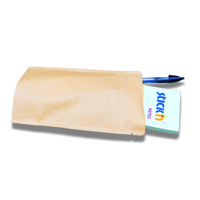 Brown Paper Stand-Up Pouches - 120x200x80mm - Small Gusset