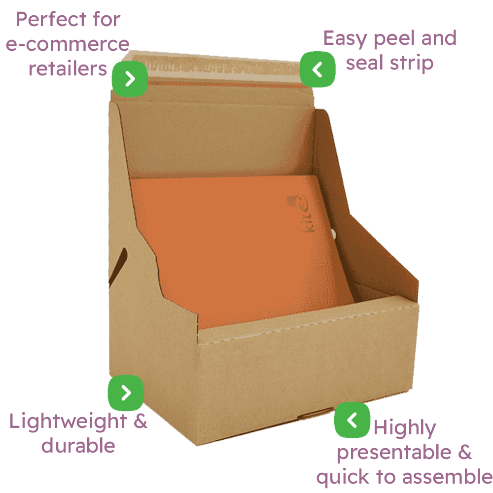 Brown E-Commerce Postal Box - 290x208x95mm Infographic