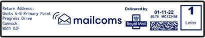 Long Franking Machine Label With Return Address Long Franking Machine Label With Return Address