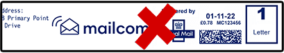 Incorrect Long Franking Machine Label With Return Address Incorrect Long Franking Machine Label With Return Address