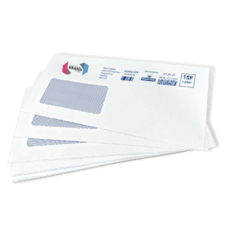 Custom Franking Logo for DL Windowed Self Seal Envelopes (110mm x 220mm) - Box of 1000