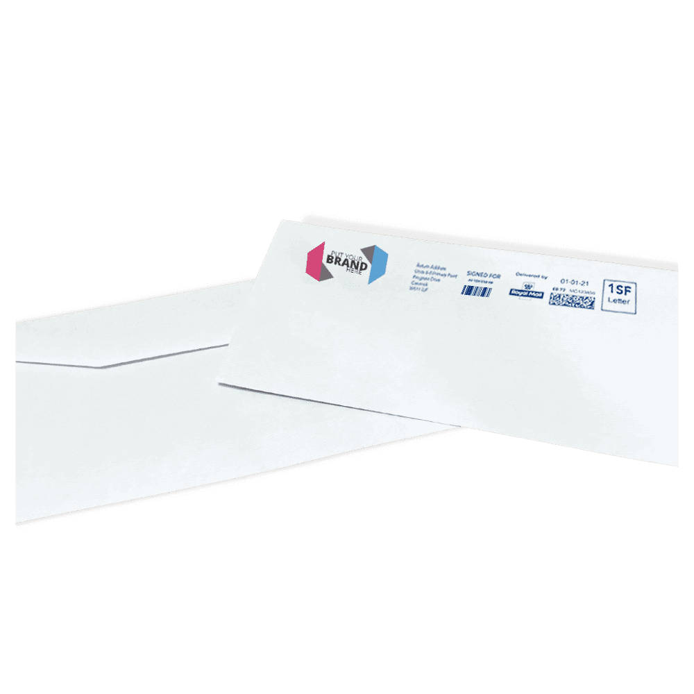 Custom Franking Logo for DL Non Windowed Folding Inserting Machine Envelopes (110mm x 220mm) - Box of 1000