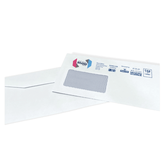 Custom Franking Logo for DL Windowed Folding Inserting Machine Envelopes (114mm x 235mm) - Box of 1000