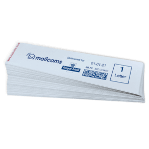 Single Cut Franking Machine Labels Example