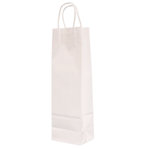 White Twist Handle Paper Carrier Bags - 110x85x360mm