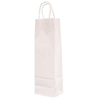 White Twist Handle Paper Carrier Bags - 110x85x360mm