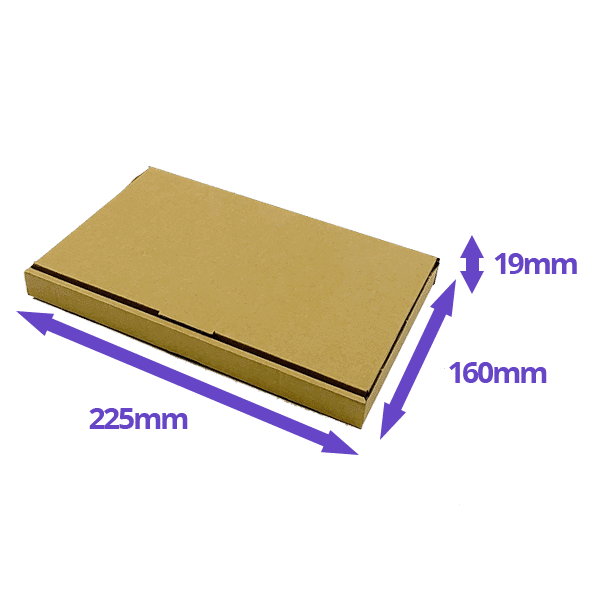 Brown PiP Large Letter Postal Box - 225x160x19mm