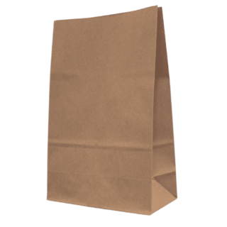 General Purpose Brown Paper Bags - 260x130x405mm, 390mm Gusset