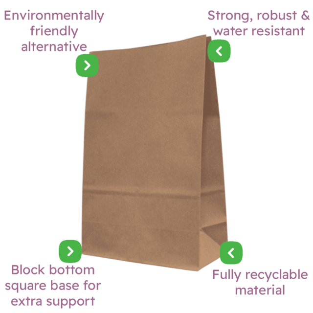 General Purpose Brown Paper Bags Infographic