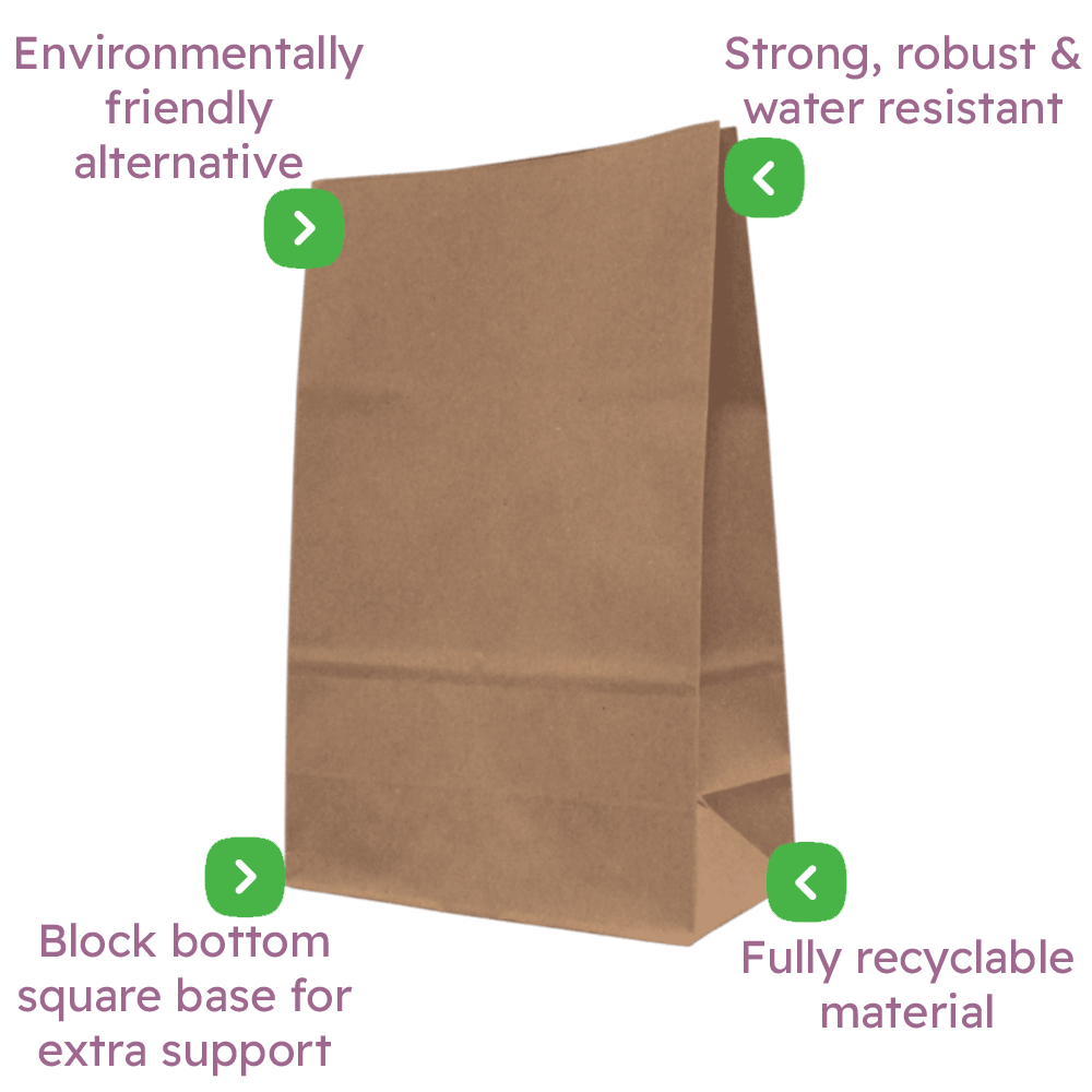 General Purpose Brown Paper Bags Infographic