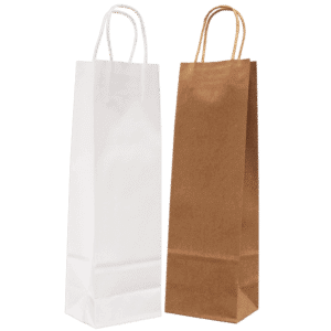 Twist Handle Wine Bottle Paper Bags