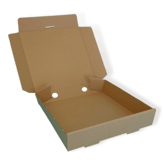 Brown 9" (Inch) Takeaway Pizza Box - 229x229x38mm