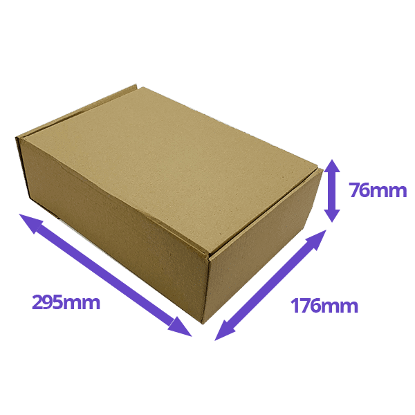 Brown PiP Small Parcel Postal Box - 295x176x76mm - Image 2
