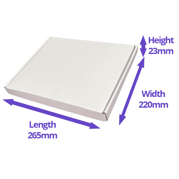 White PiP Large Letter Postal Box - 265x220x23mm