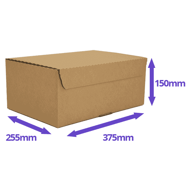 Brown E-Commerce Postal Box - 375x255x150mm - Image 3