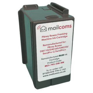 Pitney Bowes DM110i Ink Cartridge - Remanufactured Mailmark Blue